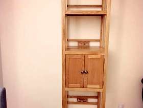 Freecycle Tall oak wall unit with cupboard