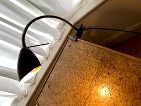 Freecycle Adjustable gooseneck lamp with clamp, purple