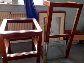 Freecycle Glass topped table set