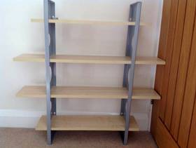 Freecycle Wall shelves - beech/grey metal