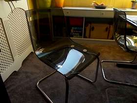 Freecycle Perspex Dining chairs.