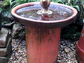Freecycle Terracotta bird bath