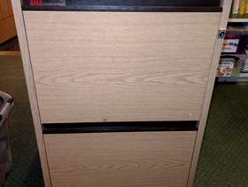 Freecycle Wood effect, two drawer, filing cabinet