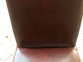 Freecycle 8 brown leather dining chairs