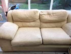 Freecycle 2 x beige comfy sofa's