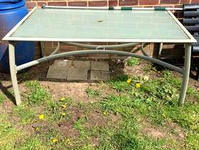 Freecycle Large garden glass table