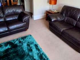 Freecycle Brown two seater leather sofa - 2 available