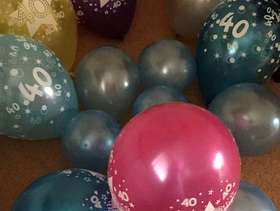 Freecycle Collection of Age 40 inflatedi balloons