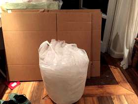 Freecycle Boxes and bubble wrap