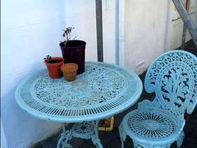 Freecycle Garden table and 1 chair