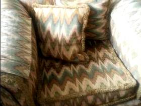 Freecycle Bargello Pattern Armchair x 2