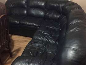 Freecycle 7 seater leather corner sofa