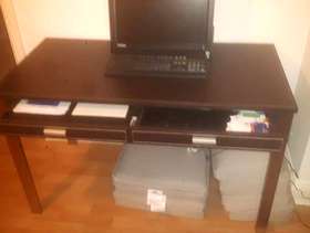 Freecycle Leather look desk