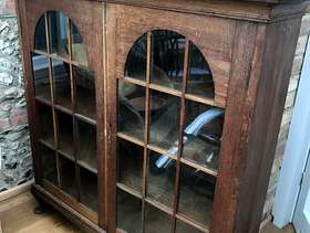 Freecycle Edwardian glass fronted book case