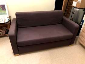 Freecycle Grey/ purple IKEA two person sofa bed