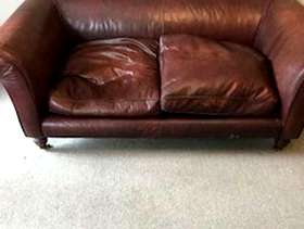 Freecycle Leather two seater sofa from Fired Earth