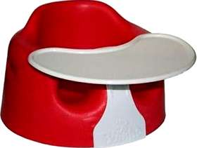 Freecycle Red bumbo chair with tray