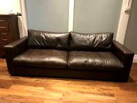 Freecycle 4 seater leather sofa
