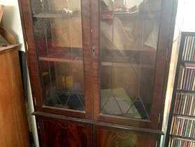 Freecycle Wooden glass display cabinet