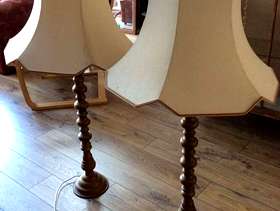 Freecycle Pair of lamps and shades120cm high