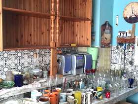 Freecycle Pine kitchen storage shelves