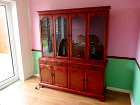 Freecycle Cherry wood display cabinet