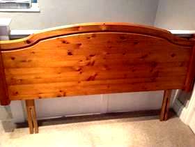 Freecycle 5ft pine headboard
