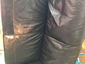 Freecycle 2-seater brown leather sofa