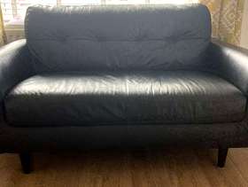 Freecycle 2 seater black sofa