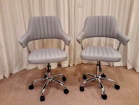 Freecycle Grey fabric desk chairs