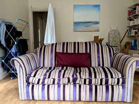 Freecycle Free purple striped sofa