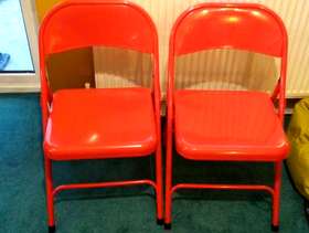 Freecycle Habitat metal folding chairs