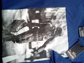 Freecycle Blue CHUNK clothing co. t shirt (s)mens