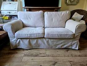 Freecycle IKEA Extorp cream sofa (assembled)