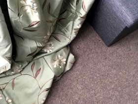 Freecycle Pencil Pleat Curtains and matching roman blind