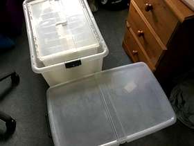 Freecycle Plastic storage boxes