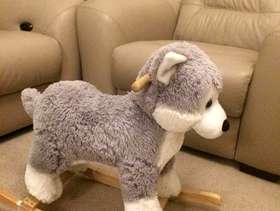 Freecycle Huskie wolf rocking dog