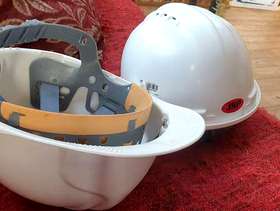 Freecycle 2 white hard hats
