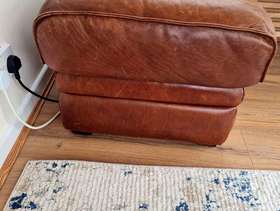 Freecycle 2 Seater Leather Sofa plus footstool