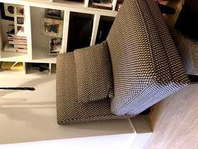Freecycle Brown and cream lounge chair