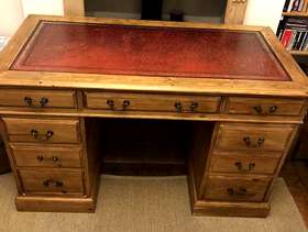 Freecycle Antique leather top desk