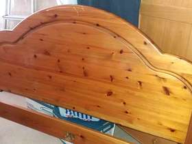 Freecycle Solid oak double bed frame and headboard