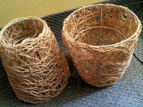 Freecycle Natural Lampshades x2