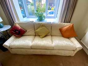 Freecycle Cream three seater sofa