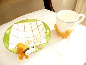 Freecycle Dana Kubick Children's New Pottery Mug and Bowl Set