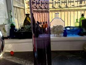 Freecycle Purple 40cm tall glass vase