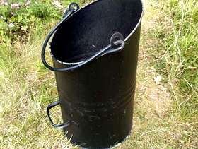 Freecycle Black galvanised metal coal scuttle bucket