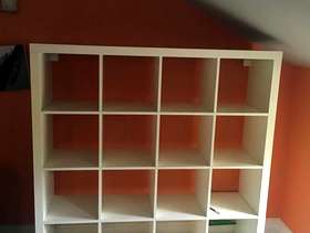 Freecycle Ikea shelving - ubiquitous big square one