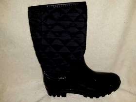 Freecycle Black quilted wellington boots size 7