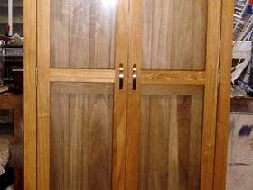 Freecycle Solid oak Glass fronted unit.